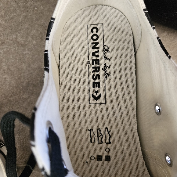 Converse Low Top Chuck Taylor All Star Black and White Stripes Women's Size 9.5 - Picture 7 of 10